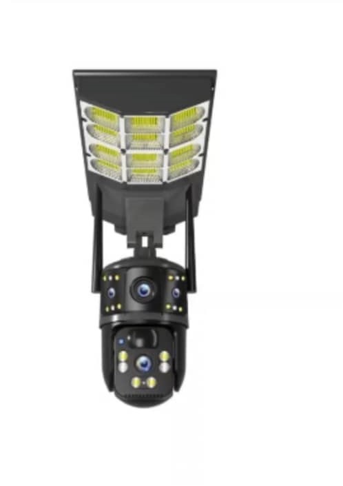 Streetlight with four lens cctv